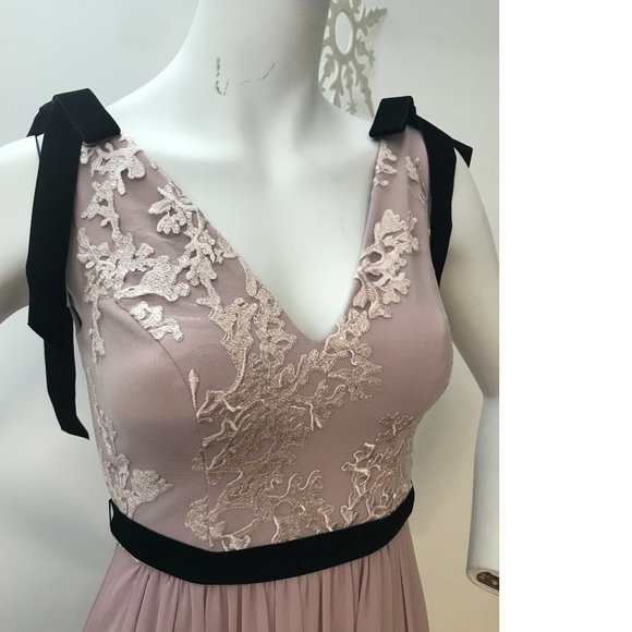 Le Chateau PLUS SIZE Dusty Rose Blush Pink Wedding Asymmetrical Summer Dress NWT - Picture 7 of 11